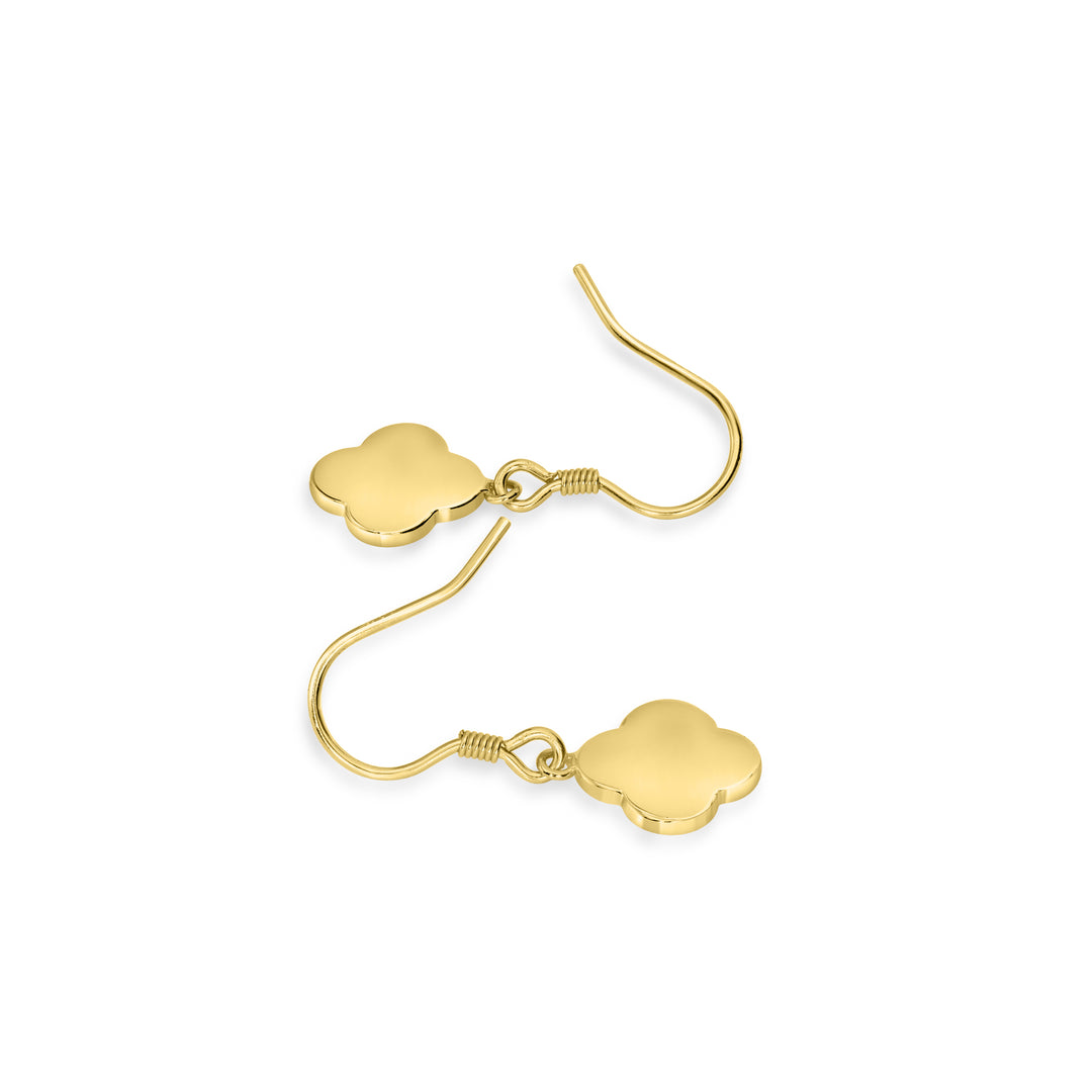 Yellow Gold Plated Dangle Earring in 925 Sterling Silver