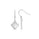 White Rhodium Plated Dangle Earring in 925 Sterling Silver