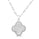 White Rhodium Plated CLOVER Pendant in 925 Sterling Silver