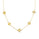 Yellow Gold Plated CLOVER Station Necklace in 925 Silver