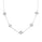 White Rhodium Plated CLOVER Station Necklace in 925 Silver