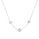 White Rhodium Plated CLOVER Trilogy Necklace in 925 Silver