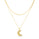 Yellow Gold Plated Half Moon Necklace in 925 Sterling Silver