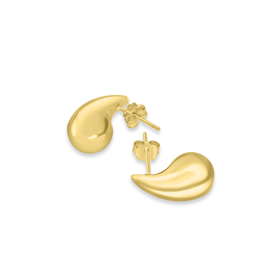 Yellow Gold Plated Drop Earring in 925 Sterling Silver