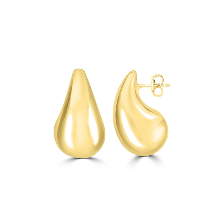 Teardrop Chunky Earring in 14K Yellow Gold