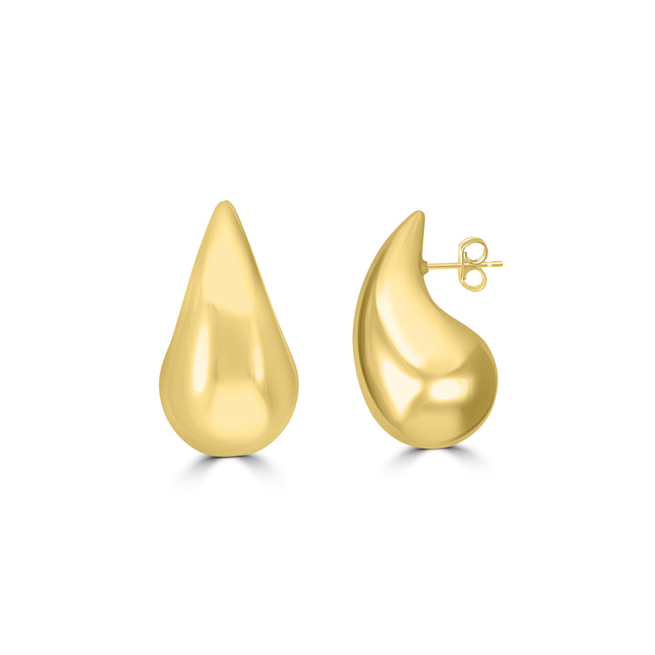 Yellow Gold Plated Drop Earring in 925 Sterling Silver