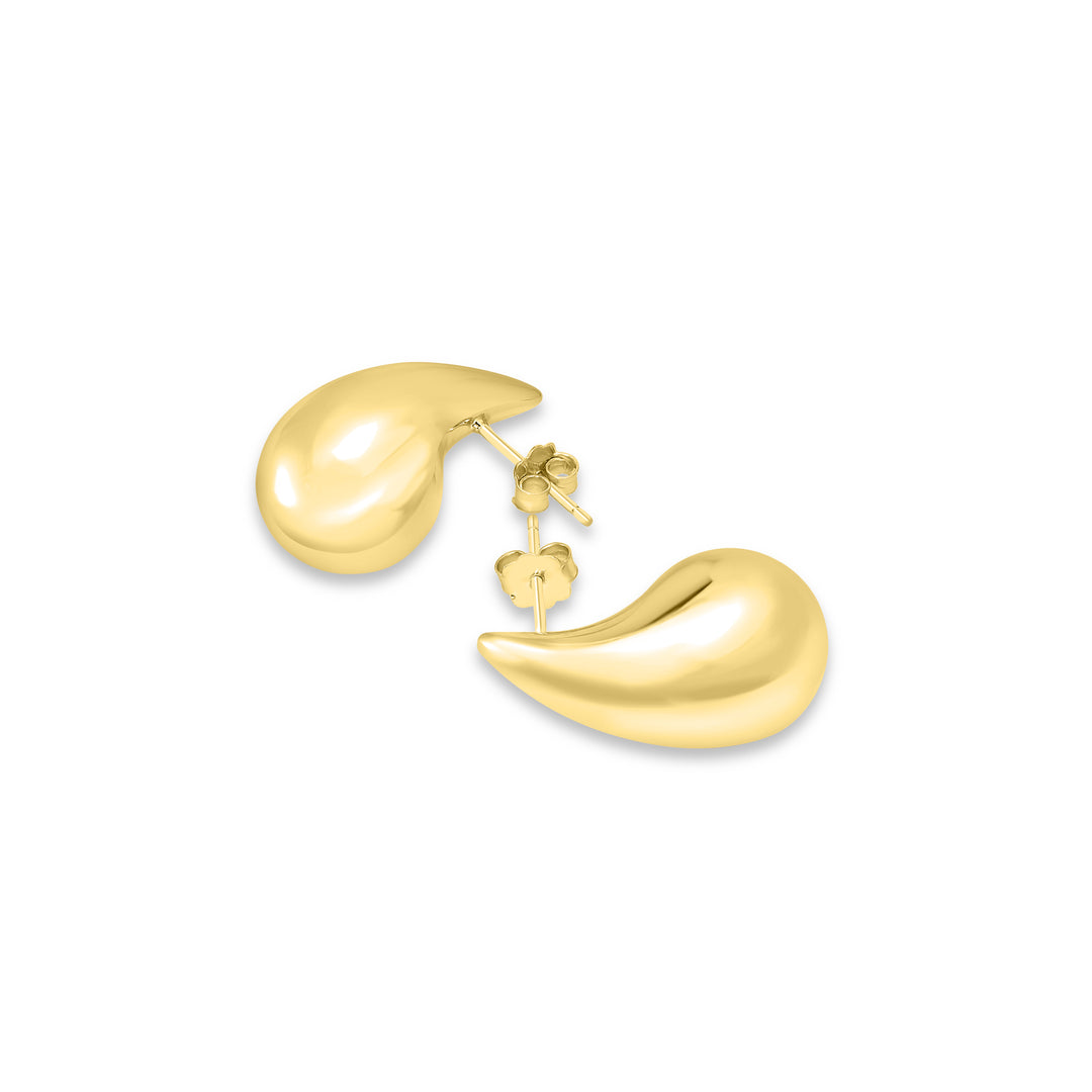 Yellow Gold Plated Drop Earring in 925 Sterling Silver