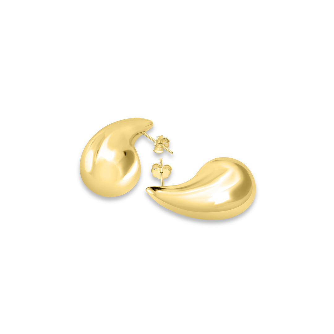 Yellow Gold Plated Drop Earring in 925 Sterling Silver