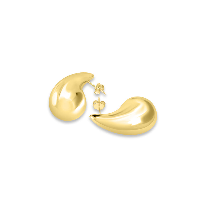 Teardrop Chunky Earring in 14K Yellow Gold