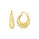 Yellow Gold Plated Croissant Hoop Earring in 925 Silver