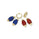 89.00 Cts Lapis Lazuli and Carnelian Dangle Earring in Brass