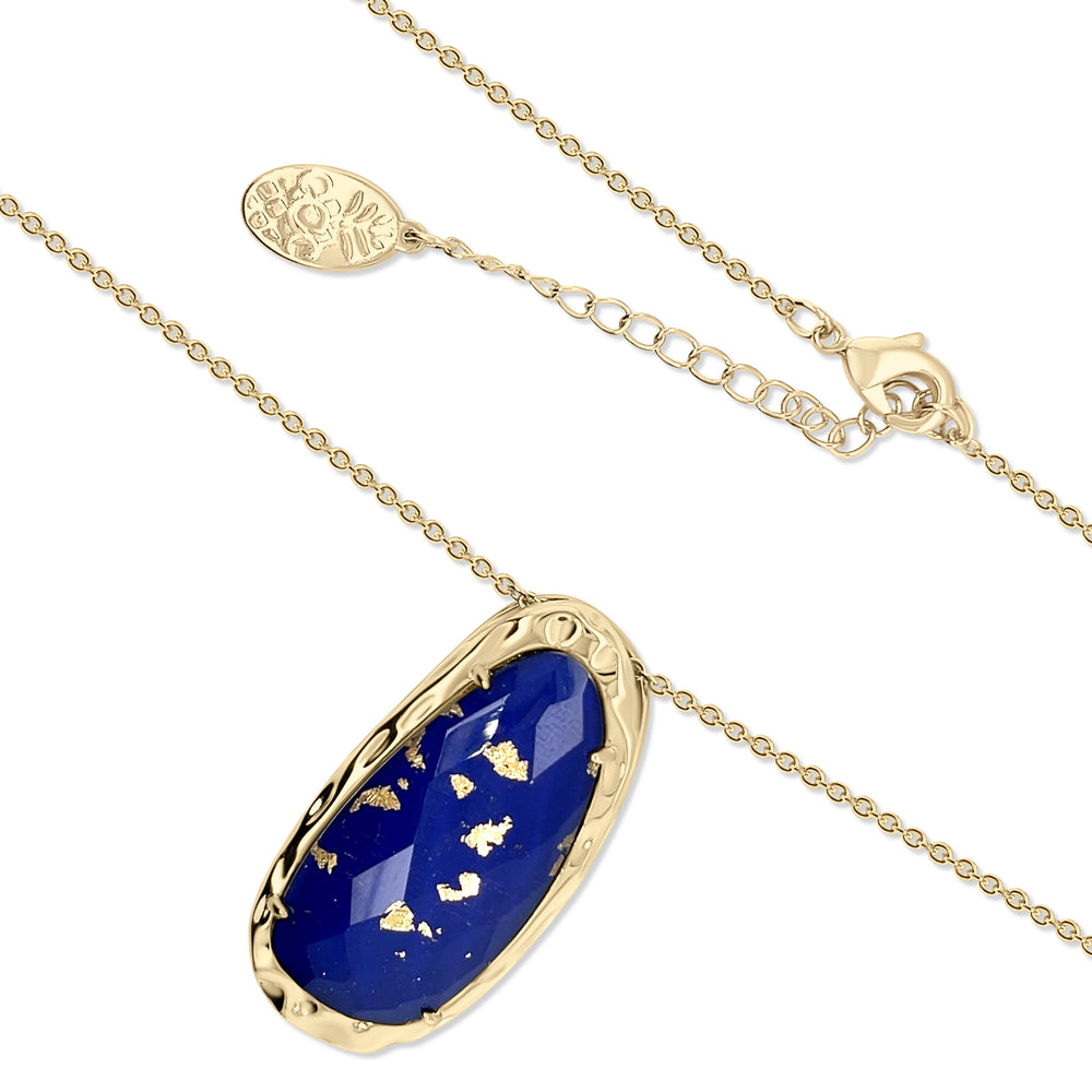 23.1 Cts Lapis Lazuli Drop Pendant in Brass