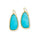 36.63 Cts Quartz Dangle Earring in Brass