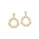 18.50 Cts Rock Crystal Dangle Earring in Brass