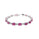 17.35 Cts Pink Sapphire and White Zircon Tennis Bracelet in 925 Sterling Silver