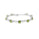 8.32 Cts Peridot and White Zircon Tennis Bracelet in 925 Sterling Silver