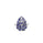 2.50 Cts Tanzanite and White Zircon Cluster Ring in 925 Sterling Silver