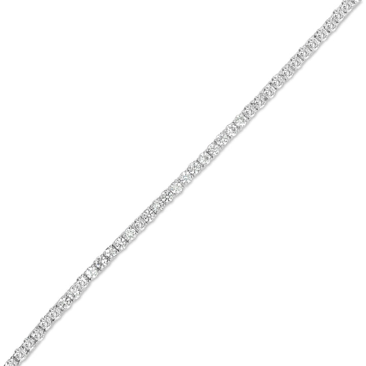 8.65 Cts White Zircon Tennis Bracelet in 925 Sterling Silver