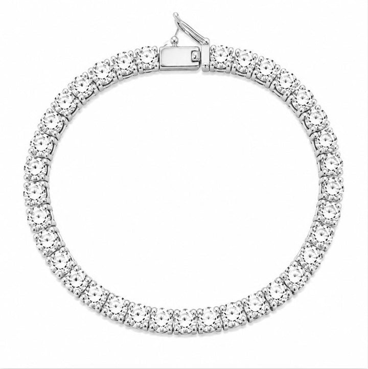 17.00 DEW Moissanite Tennis Bracelet in 925 Platinum Plated