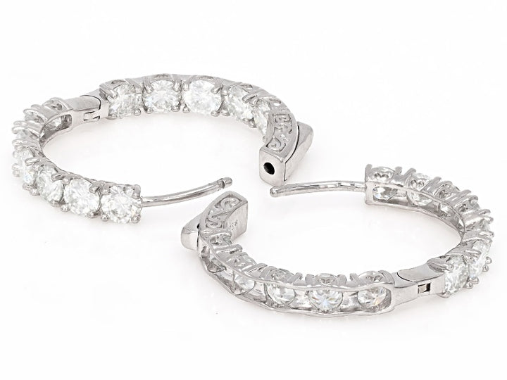 4.00 DEW Moissanite Earring in 925 Platinum Plated