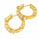 1.60 DEW Moissanite Hoop Earring in 925 Yellow Gold Plated