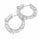 1.60 DEW Moissanite Hoop Earring in 925 Platinum Plated
