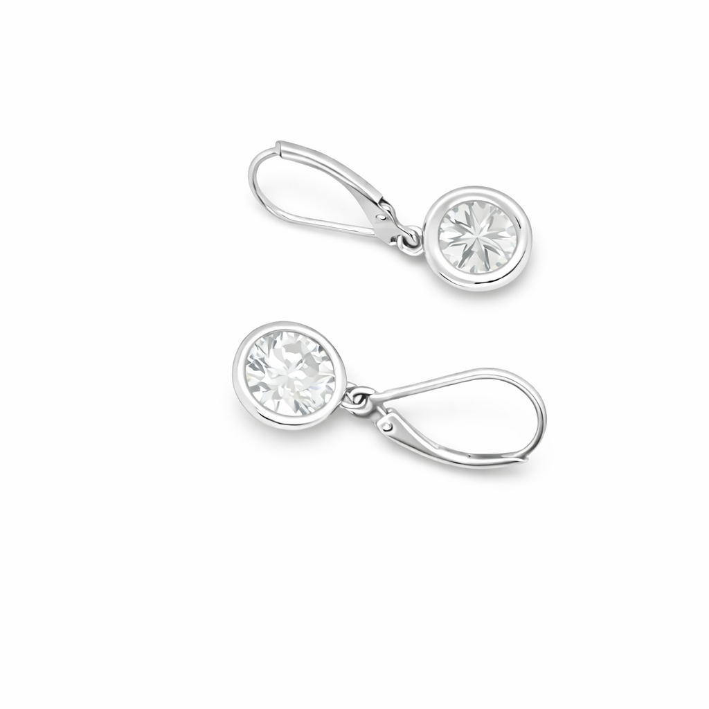 3.65 DEW White Moissanite Dangle Earring