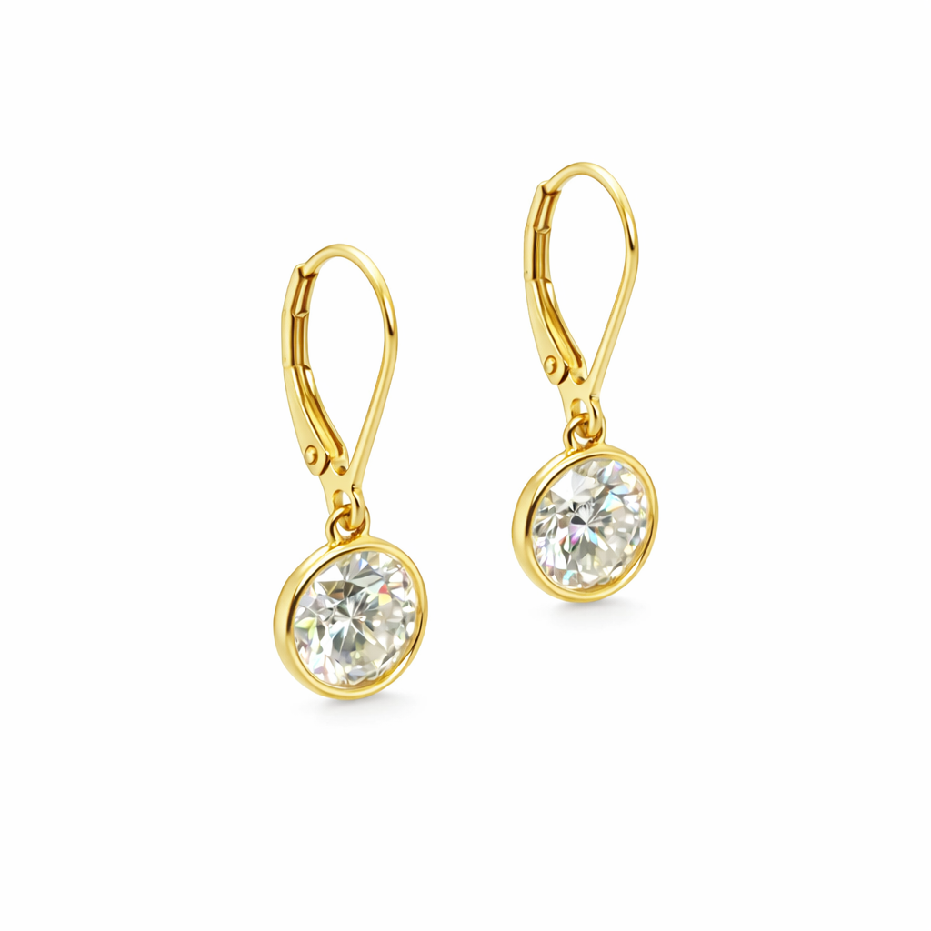 3.65 DEW White Moissanite Dangle Earring