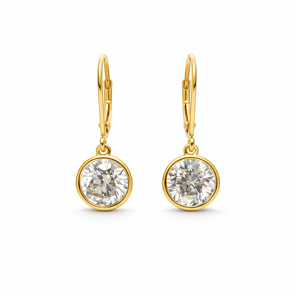 3.65 DEW White Moissanite Dangle Earring