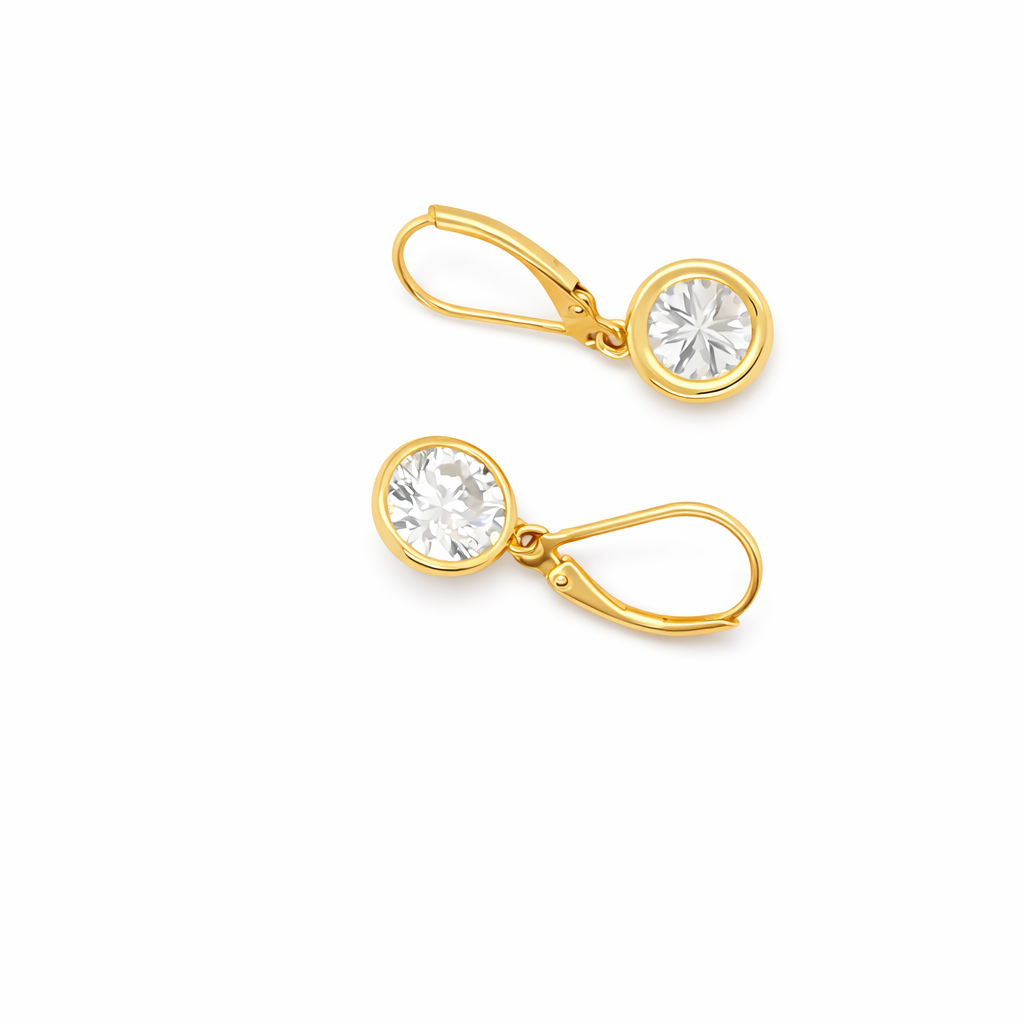 3.65 DEW White Moissanite Dangle Earring