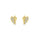 0.05 Cts White Diamond WHELK SHELL Earring in 14K Yellow Gold