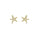0.37 Cts White Diamond STARFISH Earring in 14K Yellow Gold