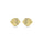 0.15 Cts White Diamond SEASHELL Earring in 14K Yellow Gold