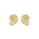 0.83 Cts White Diamond ROUND SHELL Earring in 14K Yellow Gold