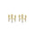 0.61 Cts White Diamond CANDLES Earring in 14K Yellow Gold