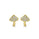 0.08 Cts White Diamond MUSHROOM Earring in 14K Yellow Gold