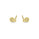 0.01 Cts White Diamond SNAIL Earring in 14K Yellow Gold