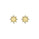 0.13 Cts White Diamond SUN Earring in 14K Yellow Gold