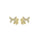 0.31 Cts White Diamond BUTTERFLY AND FLOWERS Earring in 14K Yellow Gold