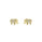 0.12 Cts White Diamond ELEPHANT Earring in 14K Yellow Gold