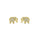 0.09 Cts White Diamond ELEPHANT Earring in 14K Yellow Gold