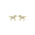 0.20 Cts White Diamond HORSE Earring in 14K Yellow Gold