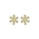 0.27 Cts White Diamond FLOWER Earring in 14K Yellow Gold