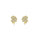 0.19 Cts White Diamond FLOWER +LEAF Earring in 14K Yellow Gold