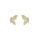 0.12 Cts White Diamond SIDE BUTTERFLY Earring in 14K Yellow Gold
