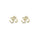 0.28 Cts White Diamond OM Earring in 14K Yellow Gold