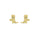 0.01 Cts White Diamond Earring in 14K Yellow Gold