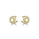0.23 Cts White Diamond Earring in 14K Yellow Gold