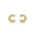 0.11 Cts White Diamond Earring in 14K Yellow Gold