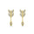 0.24 Cts White Diamond Earring in 14K Yellow Gold